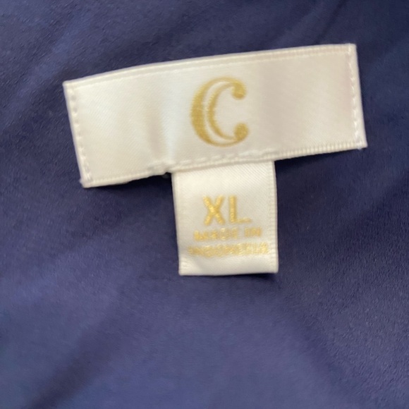 Charming Charlie’s Adj Strap blue White Floral Flowy Tank Top XL - Picture 8 of 11